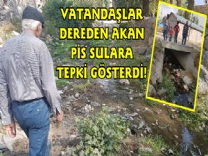 Vatandaşlar Derede Akan Pis Sulara Tepki Gösterdi