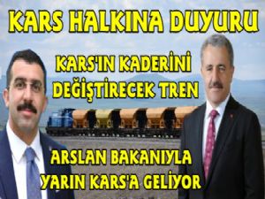 Kars Halkına Duyurulur: BTK'nın İlk Treni Kars'a Geliyor