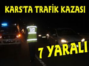 Kars'ta Trafik Kazası, 7 Yaralı