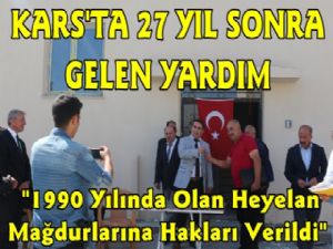 Kars'ta 27 Yıl Önce Heyelan Olan Köyde Hak Sahiplerine Evleri Teslim Edildi