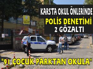 Kars Polisi Huzurlu Okul İçin Görevde