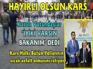 Kars Halkından Bakan Arslan'a Teşekkür