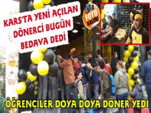 Kars'ta Bedava Döner Dağıtımı İzdihama Yol Açtı