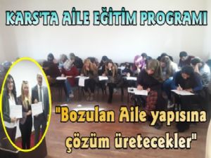 Kars'ta Aile Eğitim Programı Düzenlendi