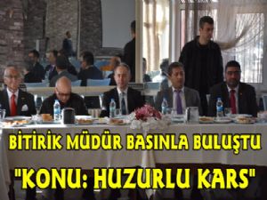 Kars İl Emniyet Müdürü Basın ile Biraraya Geldi