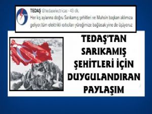 TEDAŞ'tan Sarıkamış Şehitlerine Duygulandıran Paylaşım