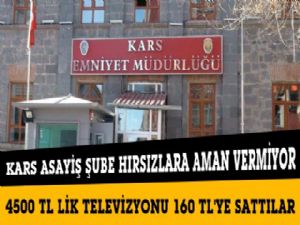 Kars'ta Televizyon Hırsızları Polisten Kaçamadı