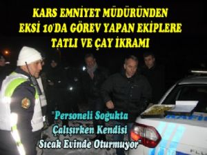 Kars Emniyet Müdürü'nden Gece Yarısı Uygulama Denetimi