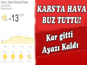 Kars'ta Hava Sıcaklığı Bugün Eksi 13 Derece