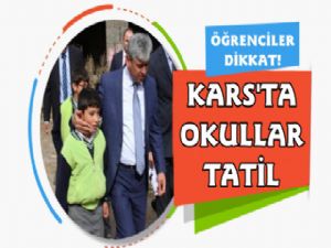 Kars'ta Eğitime Kar Tatili, Vali Doğan Açıkladı