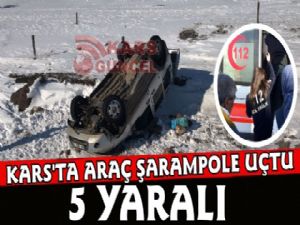 Kars'ta Trafik Kazası 5 Yaralı