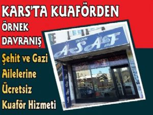 Kars'ta Şehit ve Gazi Yakınlarına Ücretsiz Kuaför Hizmeti