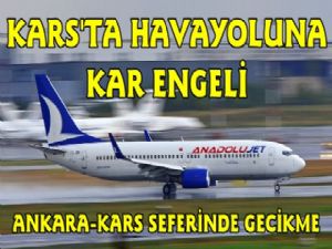 Kars'ta Kar Yağışı Havayolu Ulaşımına Engel Oldu