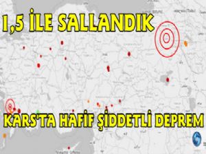 Kars'ta 1.5 Şiddetinde Deprem Hissedildi