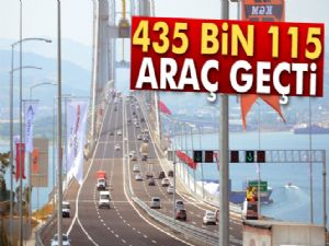 Osman Gazi Köprüsü'nden 435 bin 115 araç geçiş yaptı
