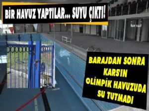 Kars'ta 4 Milyon TL'ye Yapılan Yarı Olimpik Havuz Su Kaçırıyor!