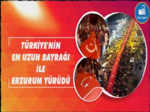 Erzurum'da 'Bayrak Yürüyüşü'