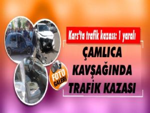  Kars'ta trafik kazası: 1 yaralı