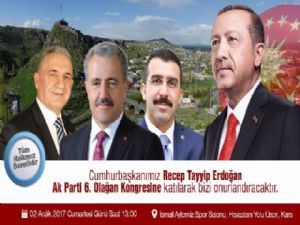 Cumhurbaşkanı Recep Tayyip Erdoğan Kars'a Geliyor