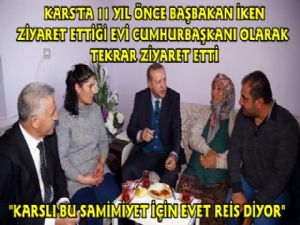 Cumhurbaşkanı Erdoğan Kars'ta Köy Evine Misafir Oldu