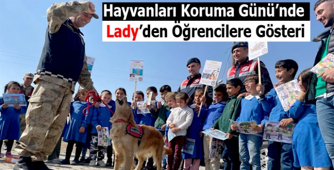 Hayvanları Koruma Günü'nde Lady'den Öğrencilere Gösteri