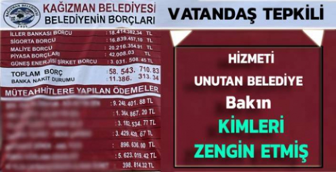 Hizmeti Unutan Belediye, Bakın Kimleri Zengin Etmiş!