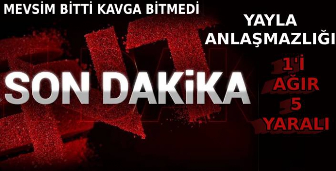 İki Köy Arasında Çıkan Yayla Anlaşmazlığında 6 Kişi Yaralandı