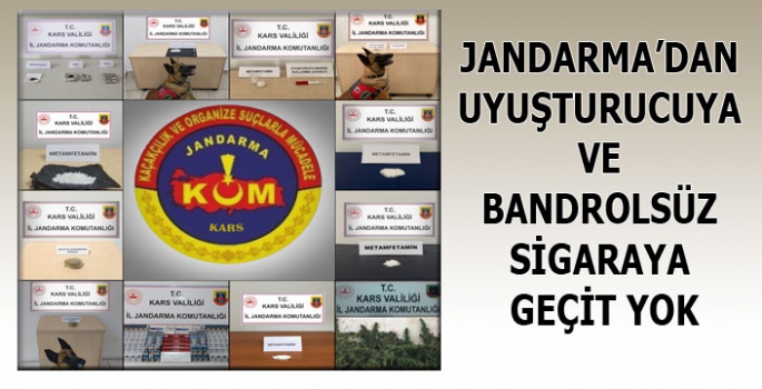 JANDARMA'DAN UYUŞTURUCUYA VE BANDROLSÜZ SİGARAYA GEÇİT YOK