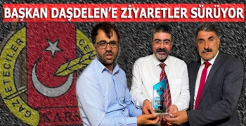 Kars Gazeteciler Cemiyeti Başkanı Daşdelen'e Ziyaretler Sürüyor