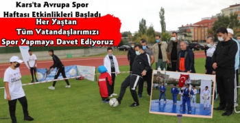 Kars'ta Avrupa Spor Haftası Etkinlikleri Başladı