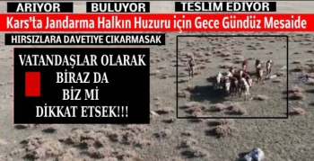 Kars'ta Jandarma Halkın Huzuru İçin Gece Gündüz Mesaide