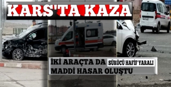 Kars'ta Kaza; Sürücü Hafif Yaralı