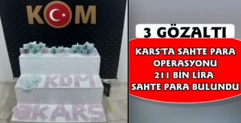 Kars'ta Sahte Para Operasyonu 211 Bin TL Sahte Para Ele Geçirildi