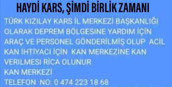 Kars Valiliğinden kan bağışı çağrısı