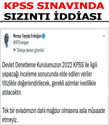 KPSS Sınavında Sızıntı İddiası