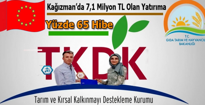 Kağızman'da 7,1 Milyon TL Olan Yatırıma Yüzde 65 Hibe