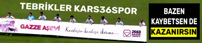 Kars 36 Spor'dan Filistin'e Destek, Kupaya Veda