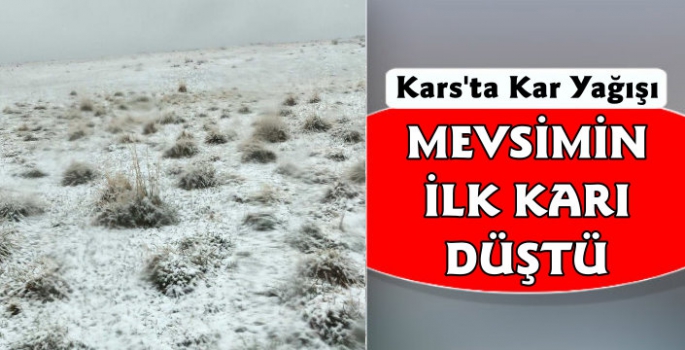 Kars'a Mevsimin İlk Karı Yağdı