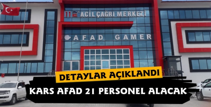 Kars AFAD 21 Personel Alacak