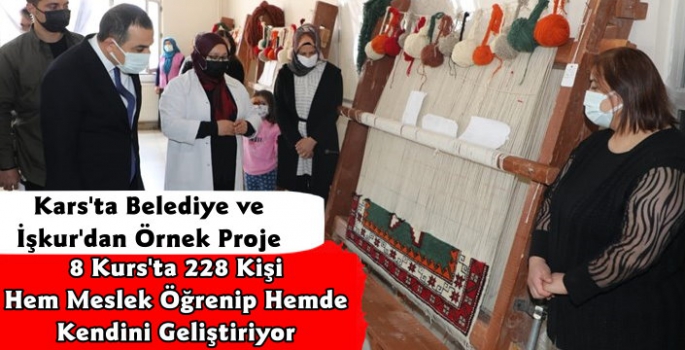 Kars Belediyesi'nden 228 Kişiye Kültür Sanat Kursu