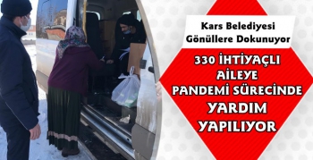 Kars Belediyesi'nden 330 İhtiyaçlı Aileye Yardım