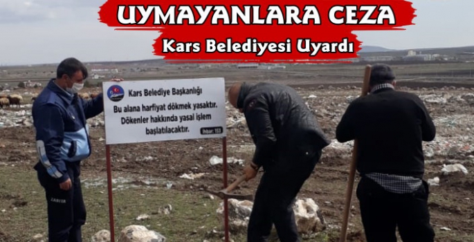 Kars Belediyesi'nden Hafriyat Uyarısı