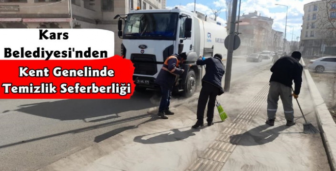 Kars Belediyesi'nden Temizlik Seferberliği