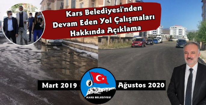 Kars Belediyesi'nden Yol Çalışmaları Açıklaması