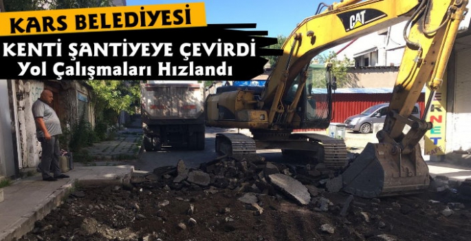 Kars Belediyesi Yol Yapım Çalışmalarını Hızlandırdı