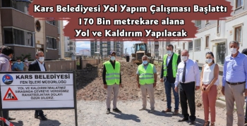 Kars Belediyesi Yol Yapım Çalışması Başlattı