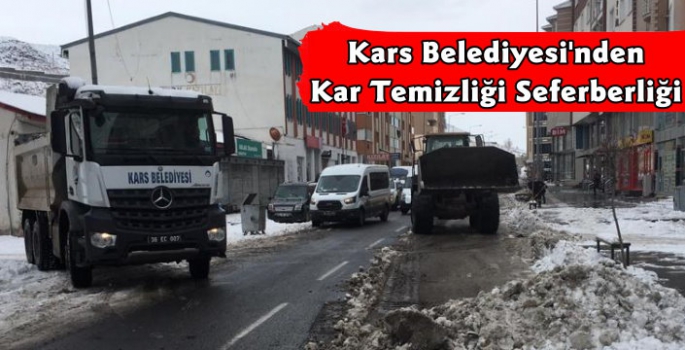 Kars Belediyesinden Karla Mücadele Seferberliği