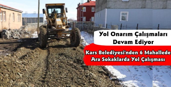 Kars Belediyesinin Yol Onarım Çalışmaları Devam Ediyor