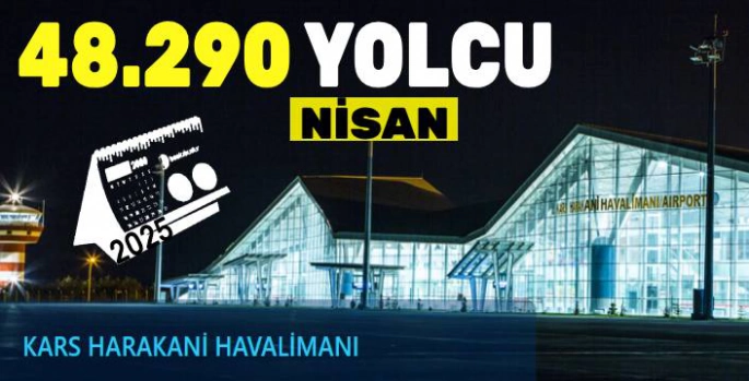 Kars Harakani Havalimanı Nisan Ayında 48.290 Yolcuya Hizmet Verdi