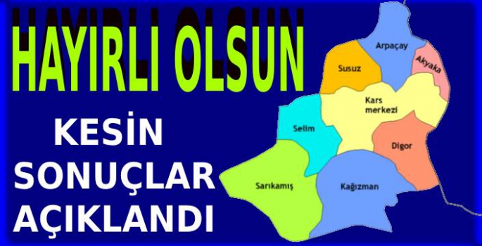 Kars İlçelerinin Kesin Seçim Sonuçları